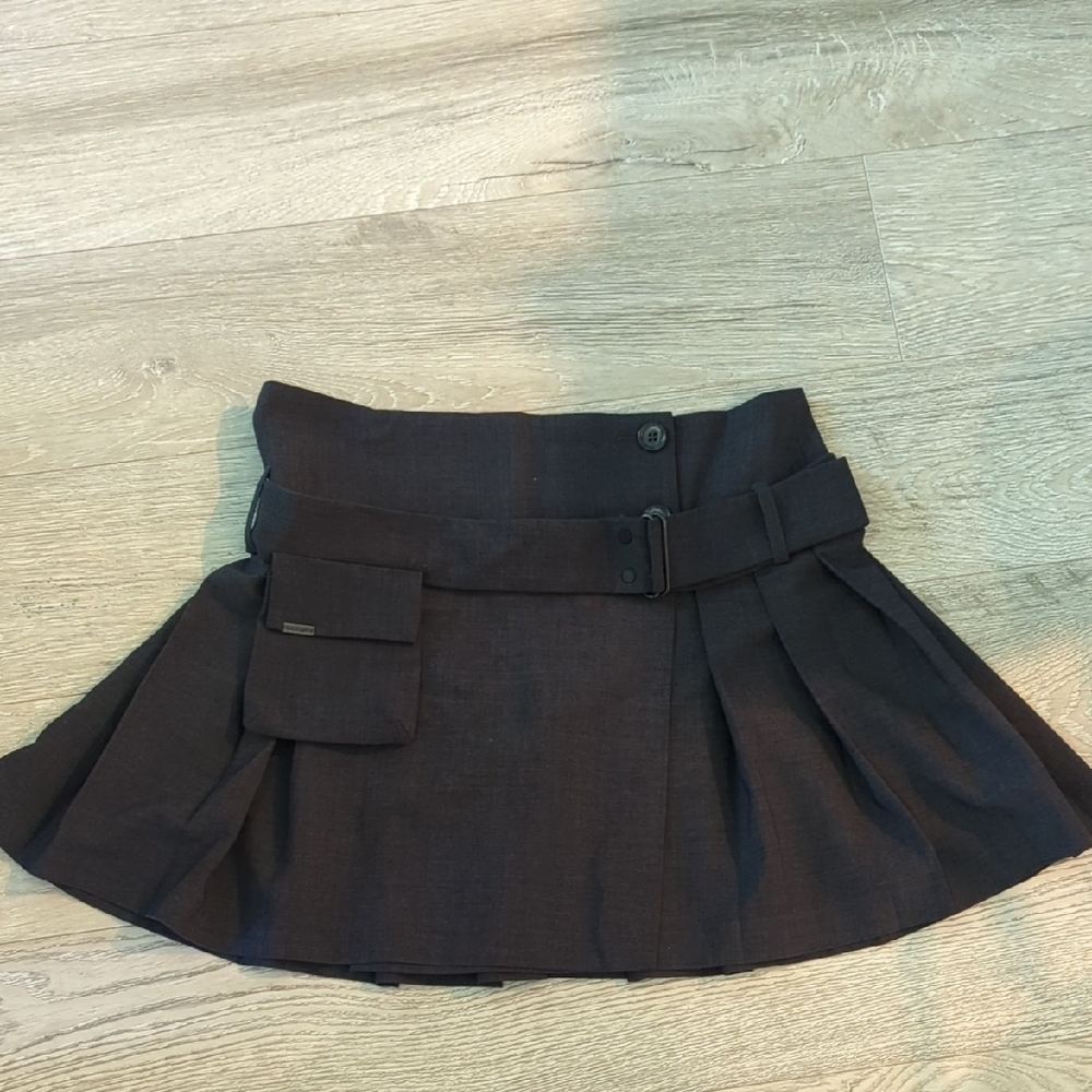 Cop.Copine Black Mini Skater Skirt